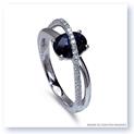 Mark Silverstein Imagines 18K White Gold Blue Sapphire and Diamond Crossover Fashion Ring