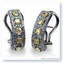 Mark Silverstein Imagines 18K White and Yellow Gold Yellow Diamond Huggie Earrings