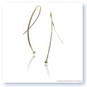 Mark Silverstein Imagines Long Wire Thin 18K Yellow Gold Diamond Earrings