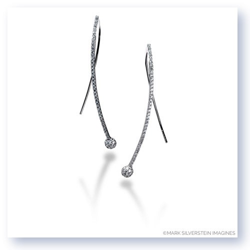 Mark Silverstein Imagines 18K White Gold Crossover Diamond Earrings