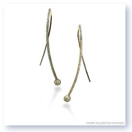 Mark Silverstein Imagines 18K Yellow Gold Crossover Diamond Earrings