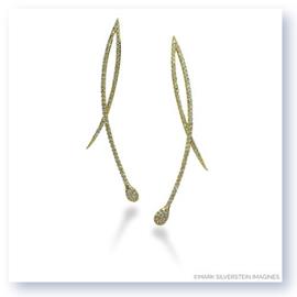 Mark Silverstein Imagines 18K Yellow Gold Edgy Crossover Diamond Earrings
