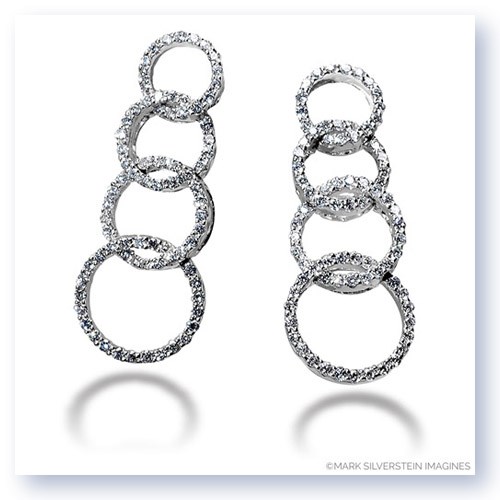 Mark Silverstein Imagines 18K White Gold Journey Inspired Open Circle Earrings