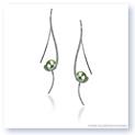 Mark Silverstein Imagines 18K White Gold Clef Diamond and Pistachio Colored Fresh Water Pearl Earrings