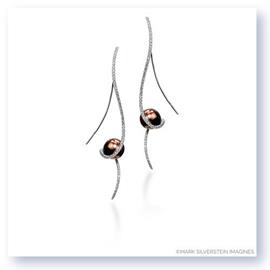 Mark Silverstein Imagines 18K Yellow Gold Clef Diamond and Chocolate Colored South Sea Pearl Earrings