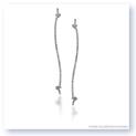 Mark Silverstein 18K White Gold Dual Knot Curved Earrings