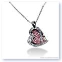 Mark Silverstein Imagines 18K White and Rose Gold Diamond and Sapphire Double Layer Heart Pendant