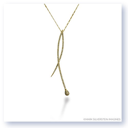 Mark Silverstein Imagines 18K Yellow Gold Crossover Diamond Pendant