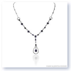 Mark Silverstein Imagines 18K White Gold Diamond and Sapphire Pendant