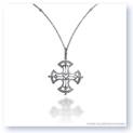 Mark Silverstein Imagines 18K White Gold Celtic Cross Inspired Diamond Pendant