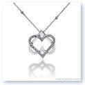 Mark Silverstein Imagines 18K White Gold Double Heart Diamond Pendant