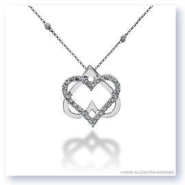 Mark Silverstein Imagines 18K White Gold Double Heart Diamond Pendant