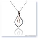 Mark Silverstein Imagines 18K White and Rose Broken Infinity Diamond Pendant