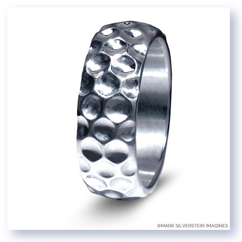 Mark Silverstein Imagines Sterling Silver Golf Themed Men&#39;s Wedding Band