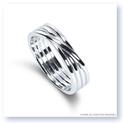 Mark Silverstein Imagines 18K White Gold Polished Four Loop Men&#39;s Wedding Band