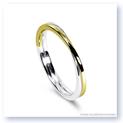 Mark Silverstein Imagines 18K White and Yellow Gold Polished Double Loop Men&#39;s Wedding Band
