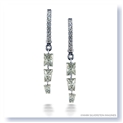 Mark Silverstein Imagines 18K White Gold and Platinum Princess Cut Diamond Dangle Earrings