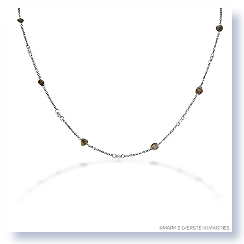 Mark Silverstein Imagines 18K White Gold and Platinum Fancy and White Diamond Necklace