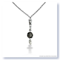 Mark Silverstein Imagines 18K White Gold and Platinum White and Grey Diamond Y Shape Pendant Necklace