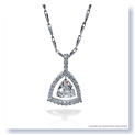 Mark Silverstein Imagines 18K White Gold and Platinum Trillion Shaped Diamond Pendant Necklace