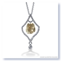 Mark Silverstein Imagines 18K White Gold and Platinum Diamond Slice Pendant Necklace