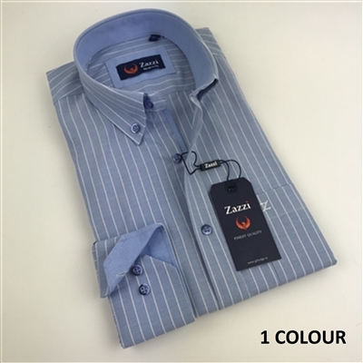 Zazzi Striped Casual Shirt With Contrasts