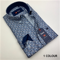 ZAZZI Long Sleeve Casual Shirt With Contrasts