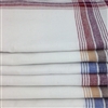120 Pack White Handkerchiefs With Colour Border 120PK-COLOUR-BORDER