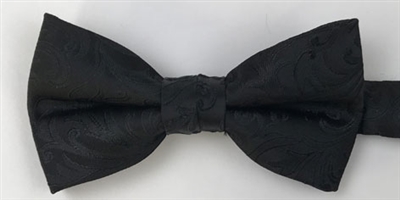 1998 Charcoal Floral Wedding Boy's Bow