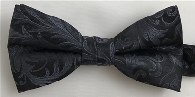 1998 Charcoal Floral Wedding Boy's Bow