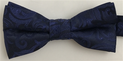 1998 Navy Floral Wedding Boy's Bow