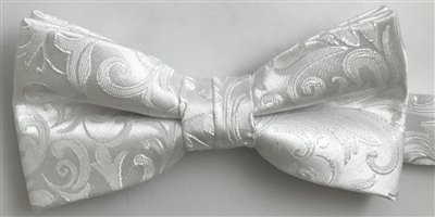 1998 White Floral Wedding Boy's Bow