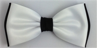 936 Regular white on black bow