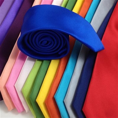 B1764 ZAZZI Solid Colour Satin Ties