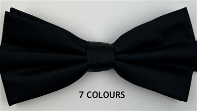 Silk bow in solid colour