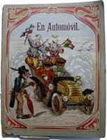 Spanish Movable Book En Automovil ca 1914 Unrecorded Spanish Language Mechanical Book Trip to the Moon