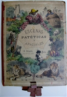 SOLD - Pathetic and Peaceful Scenes - Large gorgeous 1869 movable book - 3 languages -SOLD - This item is for reference only, to find available movable books, see category "Books for Sale"