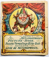 Antiquarian 1890s German slice book â€“ Novelty Metamorphoses Picture Book with mix and match flap transformations â€“ complete and color lithographed, very scarce movable book