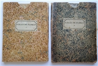 Fables de Florian Mises en Action - Set of 2 movable (slotty) antiquarian  children's books  - A AND B Chez Nepveu, Paris. 1821 - Livre Anime
