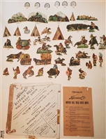 1890s Honest Long Cut "Buffalo Bill Wild West Show" Game
Complete with all original Figures and Tab Sets, Program, and Play Board. 
Designated "N143" in the American Card Catalog