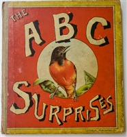 Antique Movable Fold Out book. The ABC Surprises- Lothrop Publishing