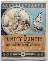 This is a transformation book. The "magic colored pictures" are half illustrations, which transform that portion of the picture to the second part of the verse. Humpty Dumpty. : Magical changes with Mother Goose Melodies