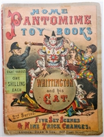 Dean & Son Home Pantomime Toy Books with Five Set Scenes & Nine Trick Changes: Whittington and His Cat - Original dean 1879 softcover in very good condition