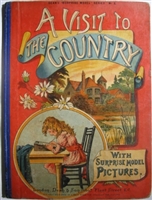A Visit to the Country movable book by Dean and Son 1892 with working thread-activated pop-ups and original binding