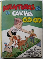 1940's movable Waddle Book Aventuras de la gallina Clo-Clo (1947 Waddle Book) â€“ Complete with Ramp & Figures