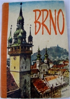Brno pop up book by Vojtech Kubasta published by Merkur in 1967 first edition Czech language movable book with six double page pop ups including Spilberk Janacek Theatre and the Dragon of Brno