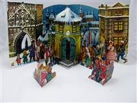 Kubasta Prazsky Betlem Prague Bethlehem Nativity Scene with Original Stand-Up Figures St Vitus Cathedral Charles Bridge Pop-Up Display 1968 First Edition Orbis