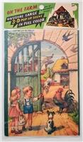 Mint sealed copy of Peter and Sally on the Farm by Vojtech Kubasta, published by Bancroft London ca. 1960s. Never opened, includes all five original stand-up figures and internal promotional sheet. Exceptional unused old stock.