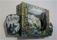 1975 Kubasta pop-up diorama Prague Liberation uncut sheet from ABC magazine May 1945 Boj a Vitezstvi