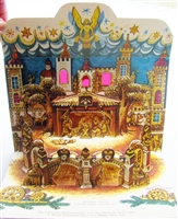 Kubasta pop-up card Bethlehem of Trebechovice 1967 double nativity Czech German English